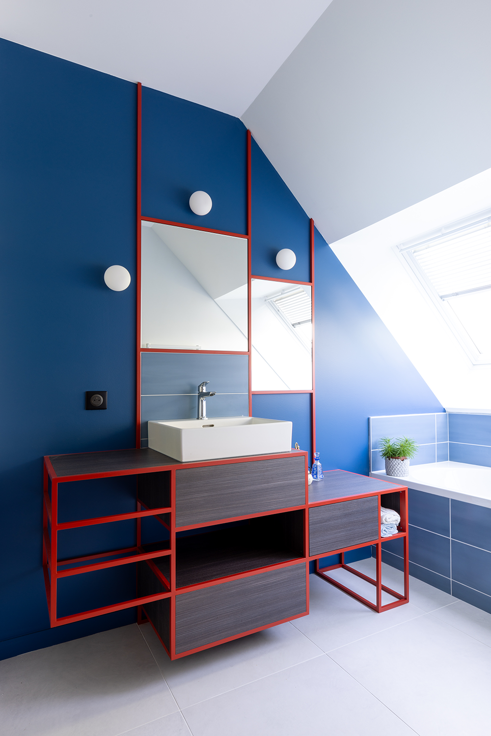 Example of a trendy living room design (Demo)